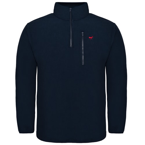 Bigdude 1/4 Zip Fleece Pullover Navy